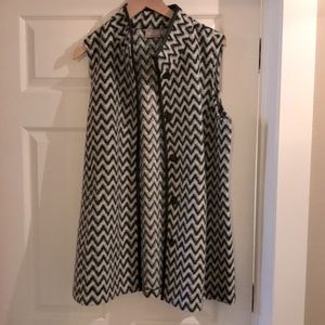 Chico’s fun black and white vest
